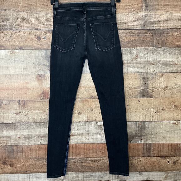 Hudson Barbara High Waist Super Skinny Blue Black Two Tone Jeans Size 25 - Picture 5 of 12